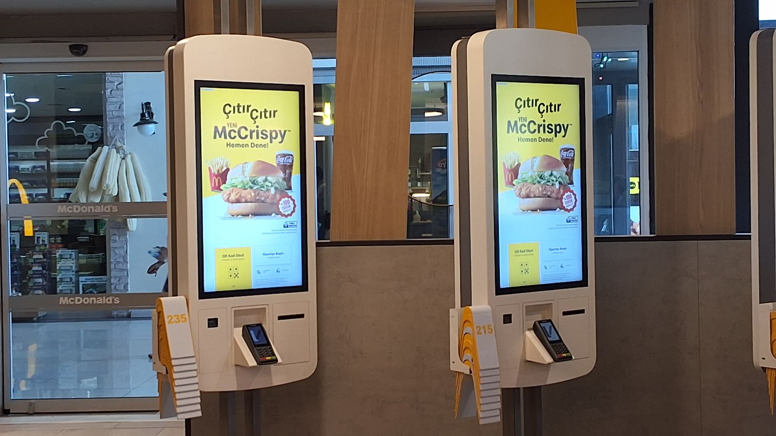 McDonald&rsquo;s self-ordering digital kiosk in Ankara